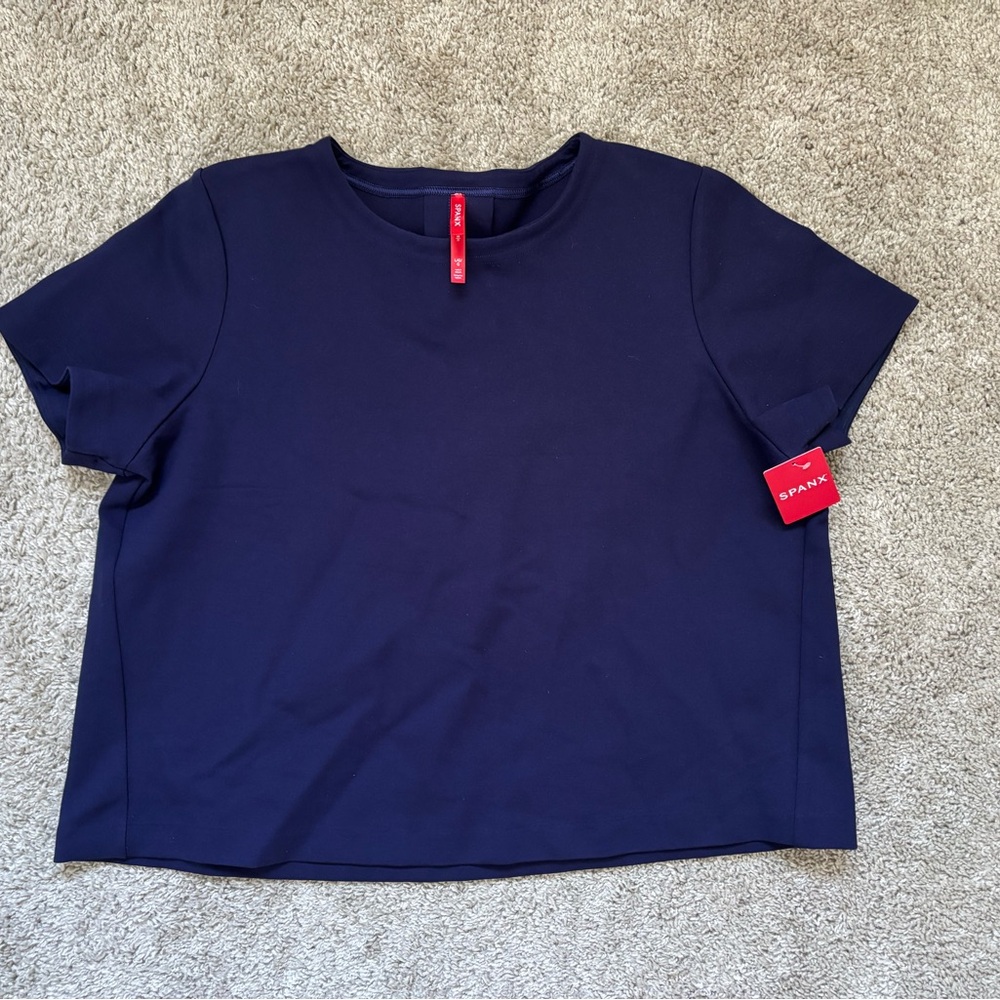 NWT Navy Spanx Ponte Top